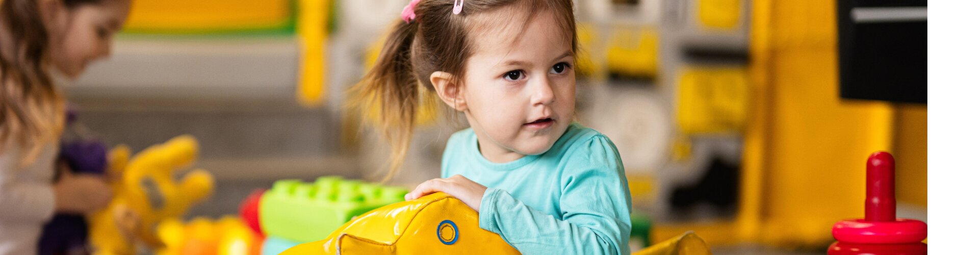 Children and staff at Munchkinland Day Care Center